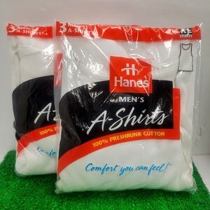 Vintage 3-Pack Hanes A Shirts Tank Top Men Sz Xl 1997 Sealed New Beater 90s Rare